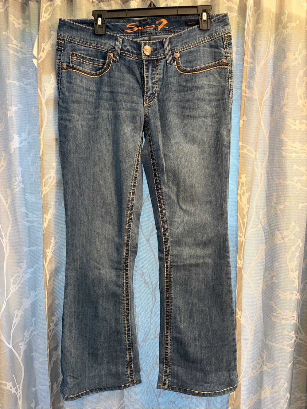 Seven7 Women's Medium Blue Bootcut Jeans